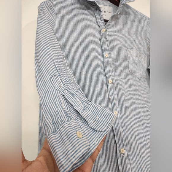 Strip linen Women Shirt - Picture 9 of 15